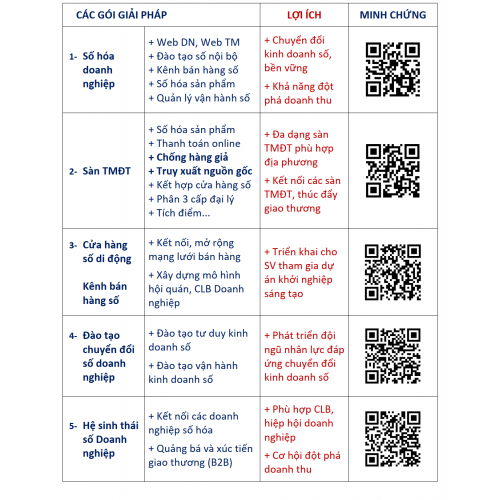 2. Các gói giải pháp số hoá Doanh Nghiệp